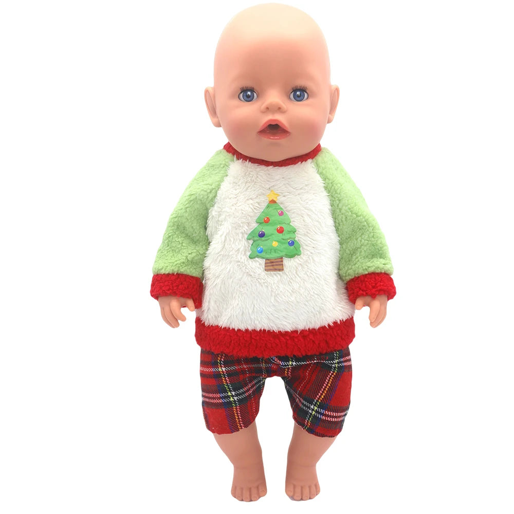 Baby Doll Outfits Set with Shoes for 13-18 Inch Dolls