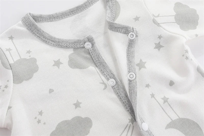 Newborn Baby Bodysuit Romper | Soft Cartoon Print 0-9M