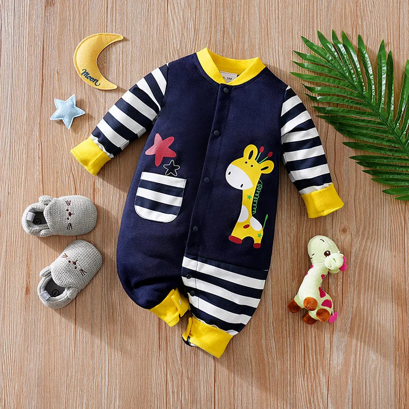 Baby Cartoon Knit Crawling Jumpsuit (0-18M)