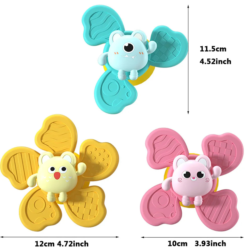 Baby Bath Sucker Spinner Fidget Rattle Toy Set