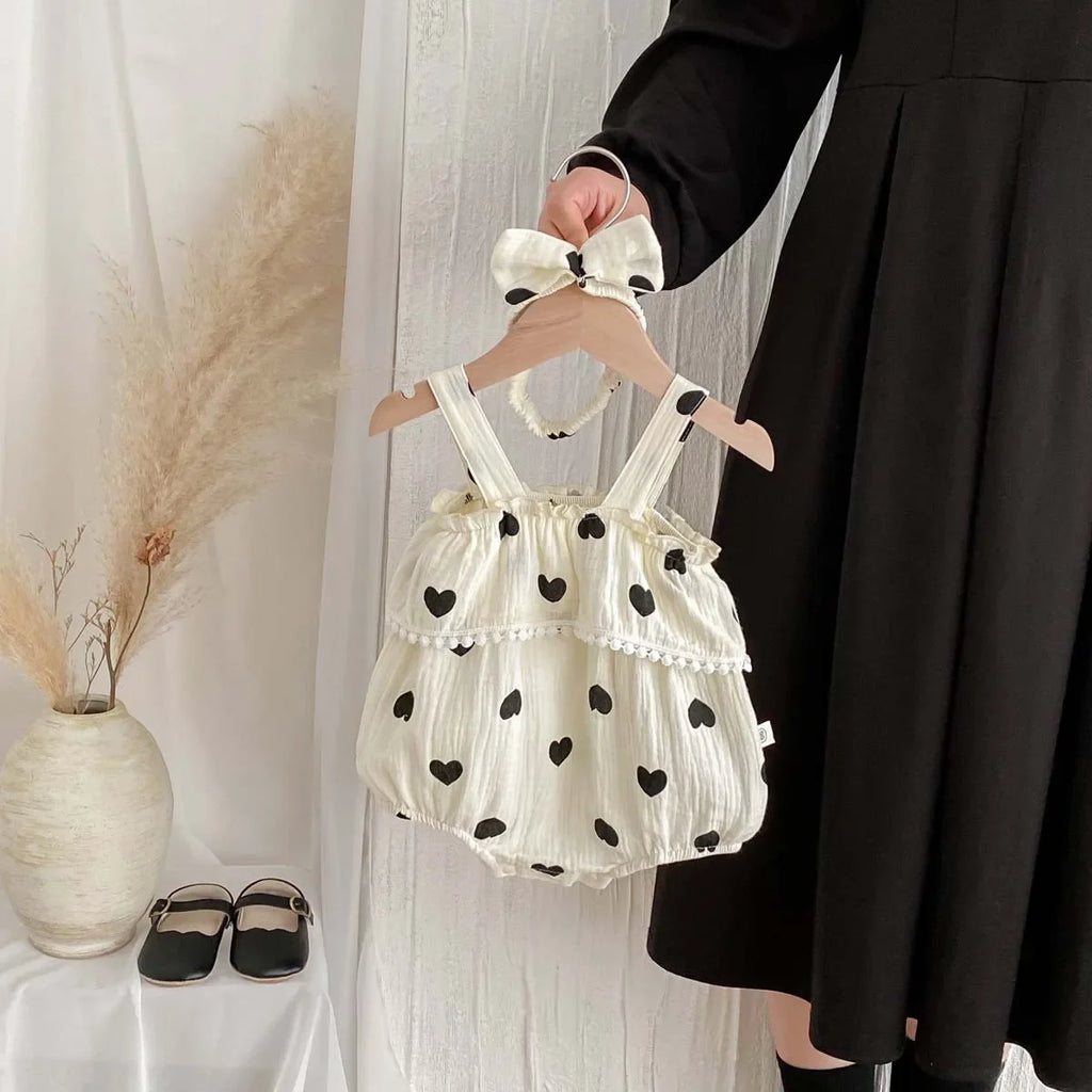 Newborn Sleeveless Bow Camisole Jumpsuit