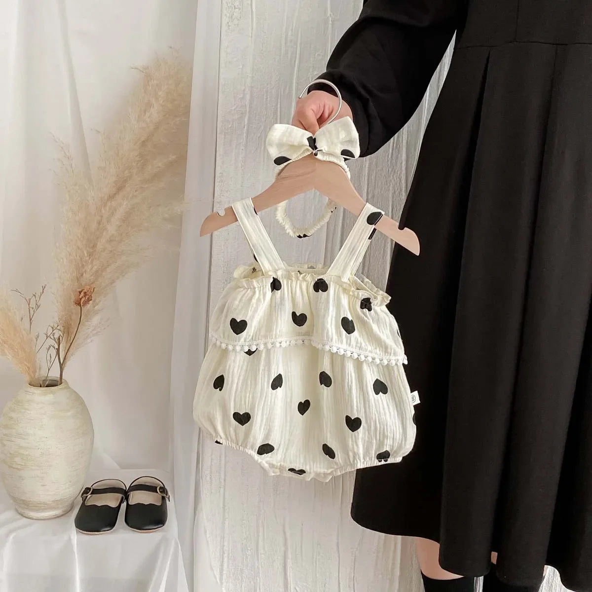 Newborn Sleeveless Bow Camisole Jumpsuit