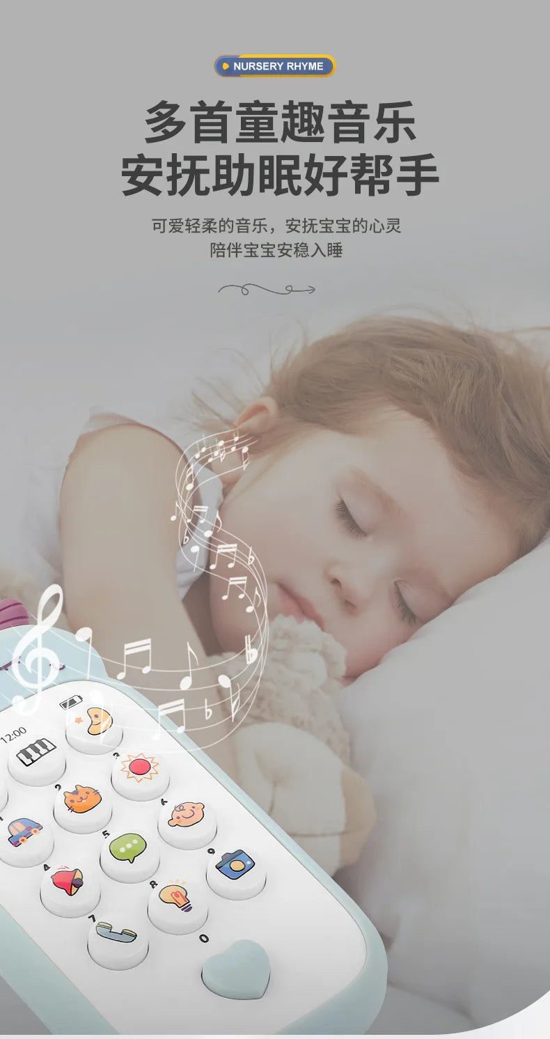 Baby Phone Toy with Music & Teether for Infants