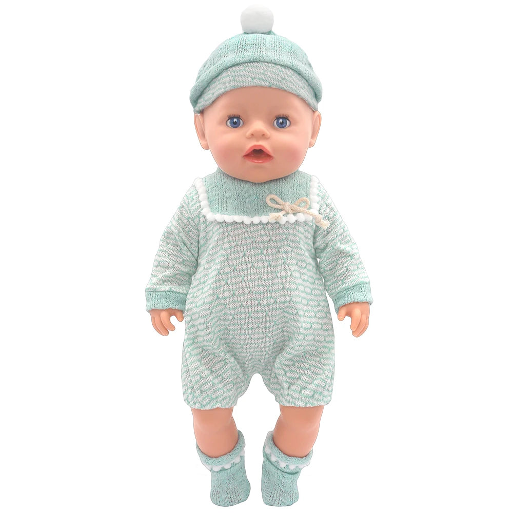 Baby Doll Outfits Set with Shoes for 13-18 Inch Dolls