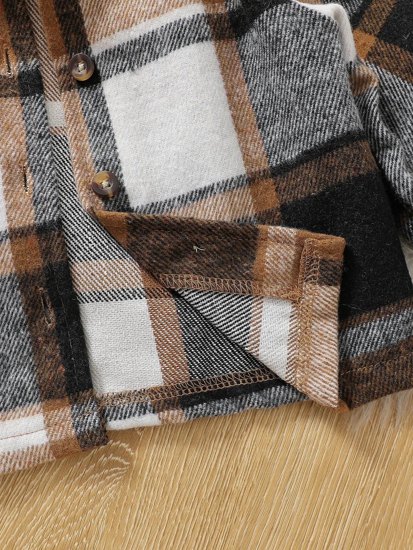 Baby Boy Striped Hooded Jacket & Ripped Pants Set