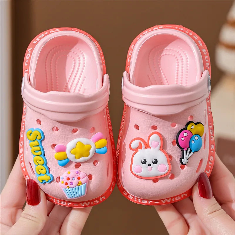 Summer Kids Sandals | Soft Anti-Skid Cartoon Hole Shoes for Boys & Girls