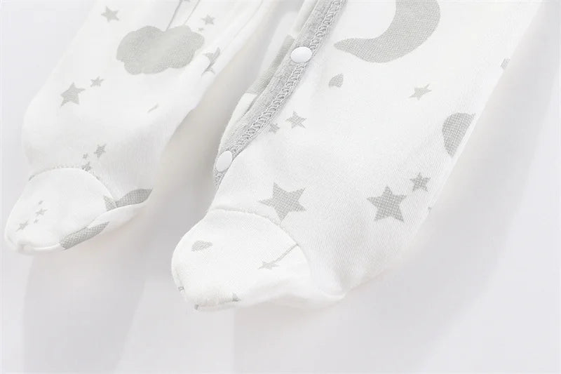 Newborn Baby Bodysuit Romper | Soft Cartoon Print 0-9M