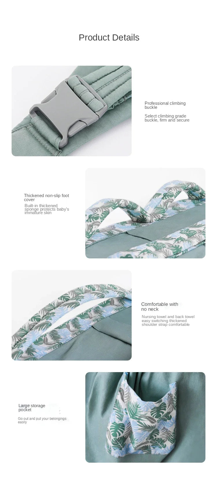 Newborn Baby Wrap Sling with Nursing Cover 0-36M