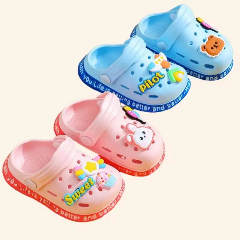 Summer Kids Sandals | Soft Anti-Skid Cartoon Hole Shoes for Boys & Girls