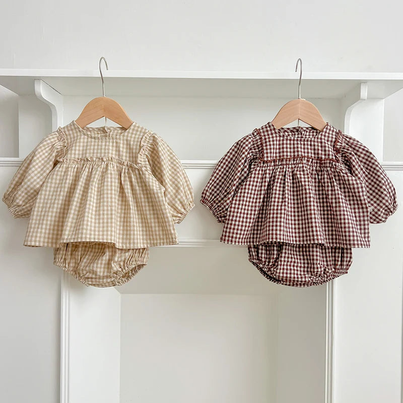 Baby Girl Plaid Tee & Bloomer 2-Piece Set 0-2 Years
