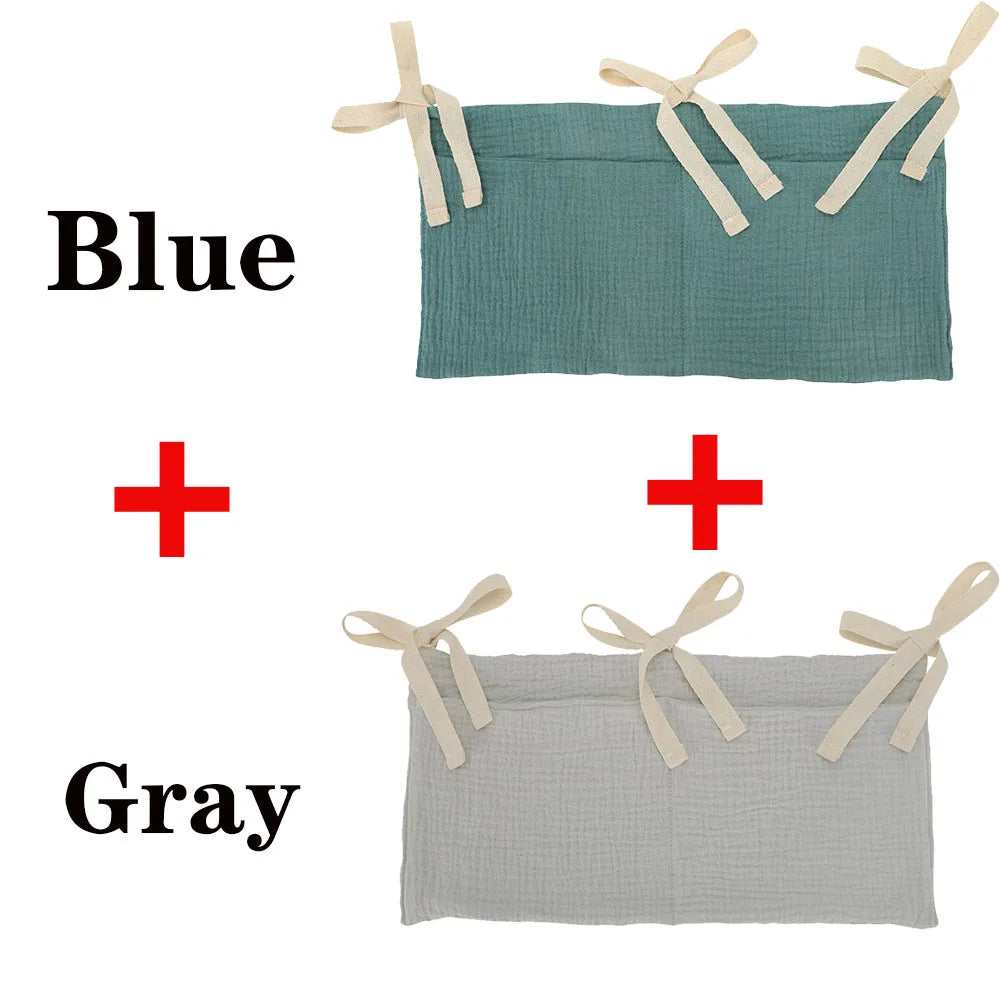 Baby Nursery Crib Organizer Caddy with 2 Pockets