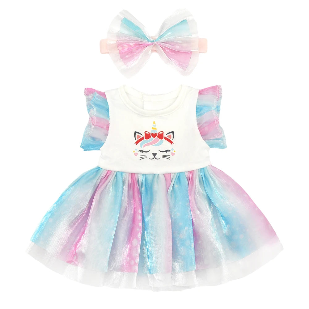Baby Doll Outfits Set with Shoes for 13-18 Inch Dolls