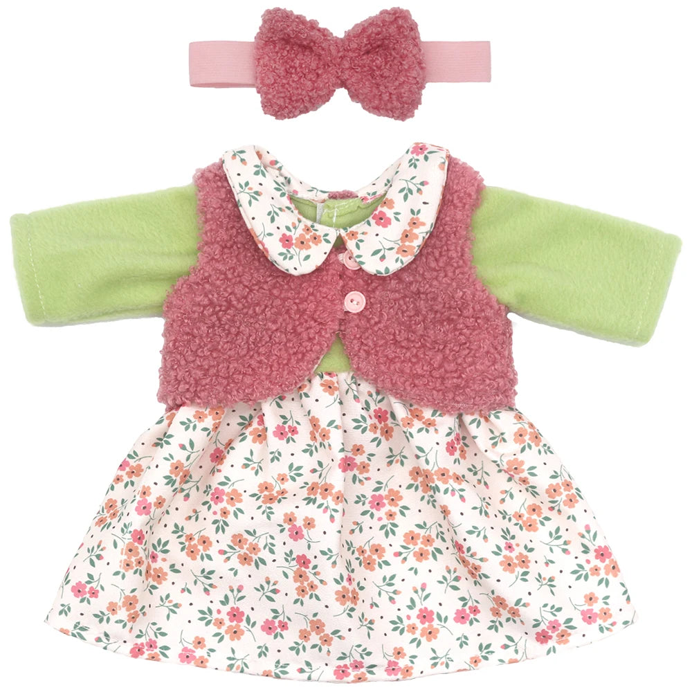 Baby Doll Outfits Set with Shoes for 13-18 Inch Dolls