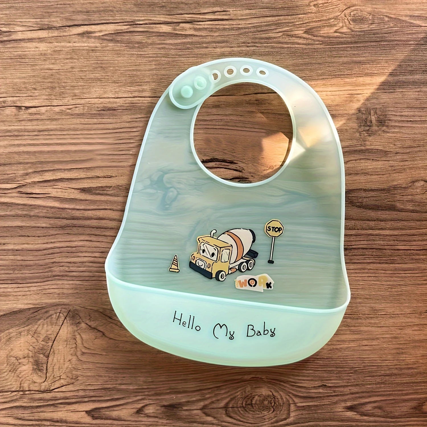 Waterproof Silicone Baby Bib | Adjustable Cartoon Animal Print for Boys & Girls
