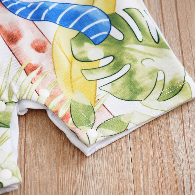 Newborn Cartoon Animals Jumpsuit | Colorful Unisex Baby Outfit