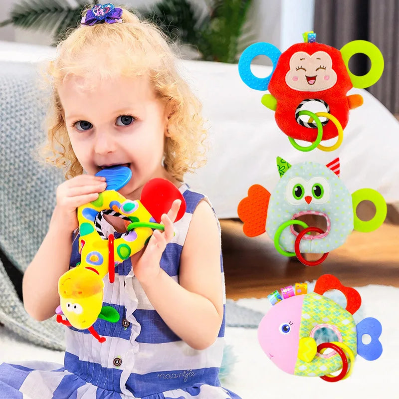Giraffe Stuffed Plush Teether Doll for Newborns