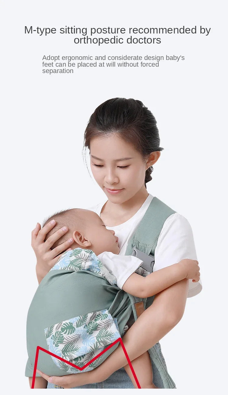 Newborn Baby Wrap Sling with Nursing Cover 0-36M