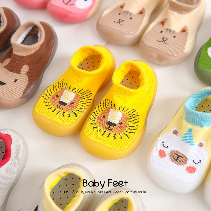Baby Socks Shoes | Anti-Slip Soft Rubber Animal Style First Walkers