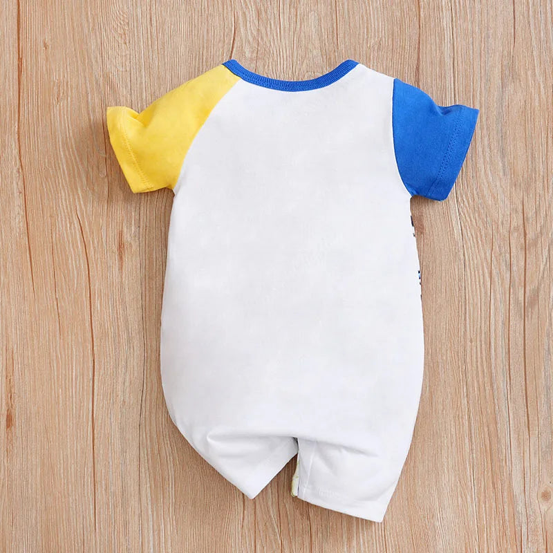 Newborn Cartoon Animals Jumpsuit | Colorful Unisex Baby Outfit