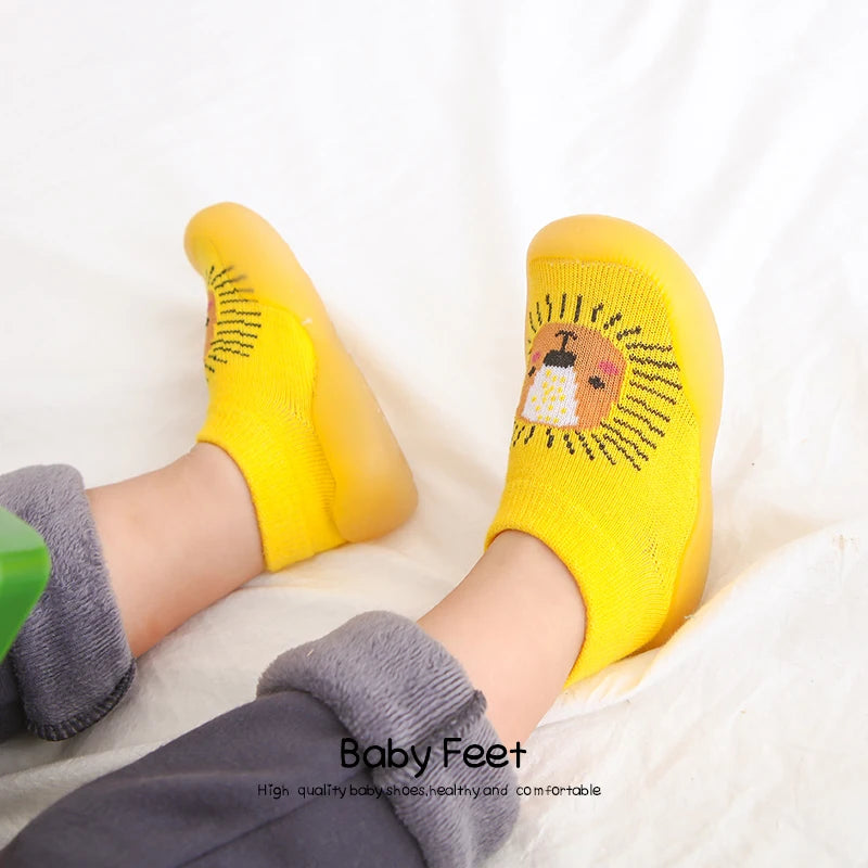 Baby Socks Shoes | Anti-Slip Soft Rubber Animal Style First Walkers