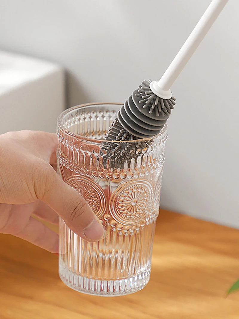 Baby Bottle Brush 360° Rotation Silicone Cleaning Tool