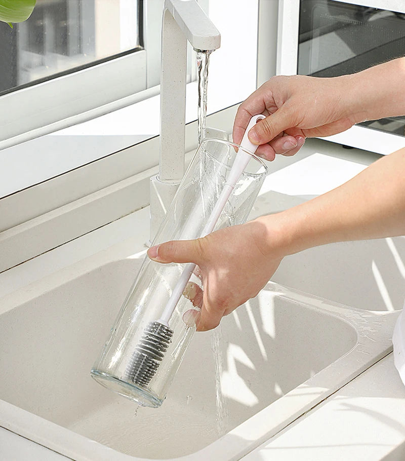 Baby Bottle Brush 360° Rotation Silicone Cleaning Tool