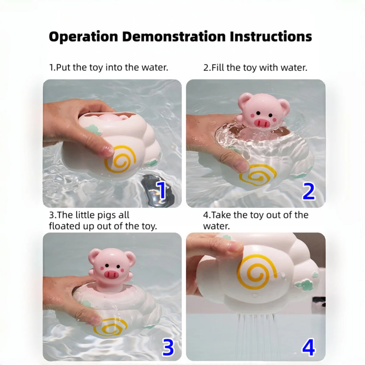 Water Spraying Cloud Shower Bath Toy for Toddlers