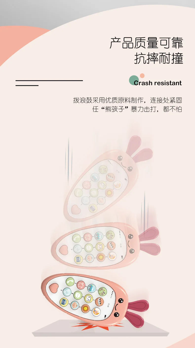 Baby Phone Toy with Music & Teether for Infants