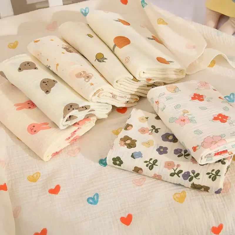 Cotton Muslin Swaddle Blanket 80x80cm for Newborns