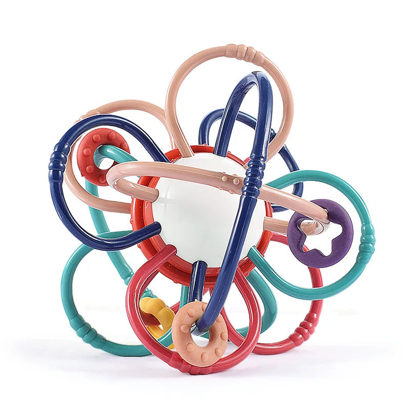 Sensory Teething Rattle Toy for Babies 0-36 Months
