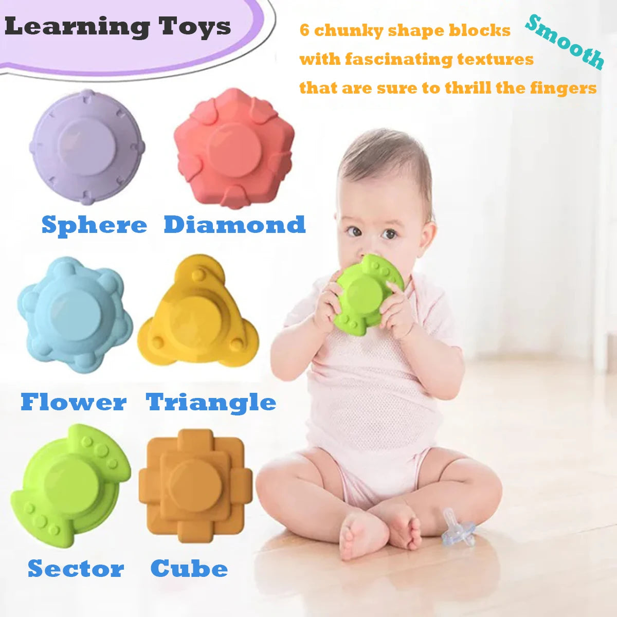 Montessori Colorful Blocks Sorting Game for Babies