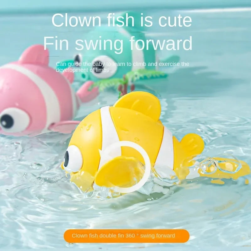 Wind-Up Swimming Fish Clockwork Bath Toy for Toddlers