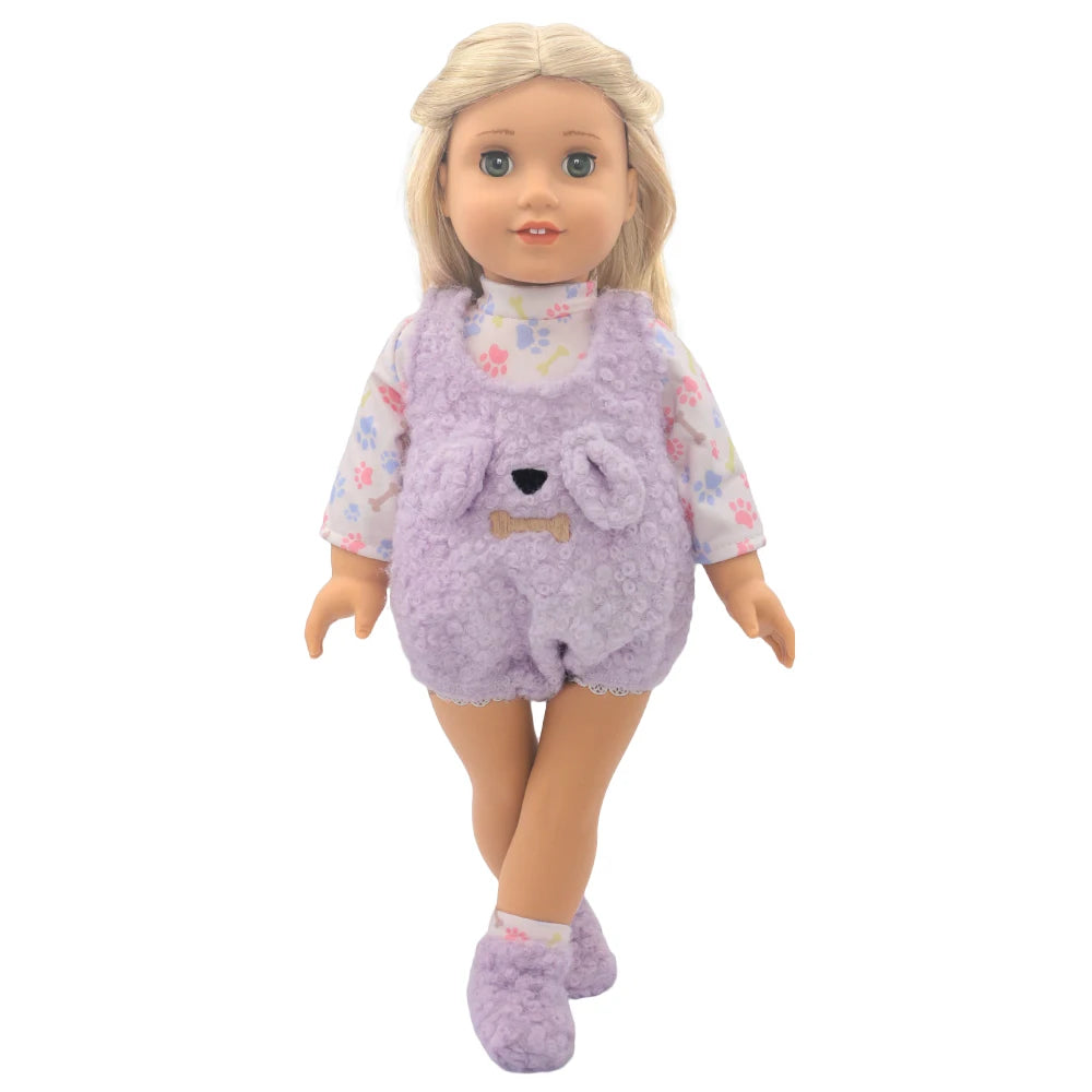 Baby Doll Outfits Set with Shoes for 13-18 Inch Dolls