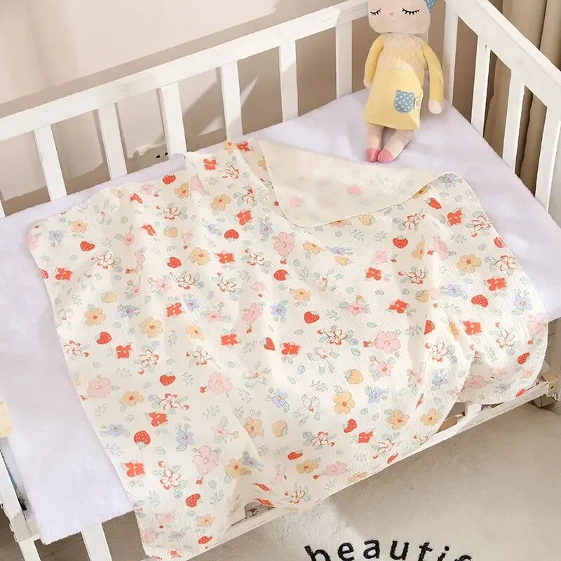 Cotton Muslin Swaddle Blanket 80x80cm for Newborns