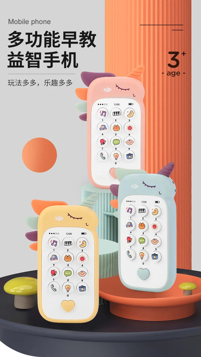 Baby Phone Toy with Music & Teether for Infants