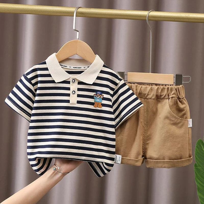 Baby Boy Summer T-Shirt & Shorts Cartoon Outfit Set