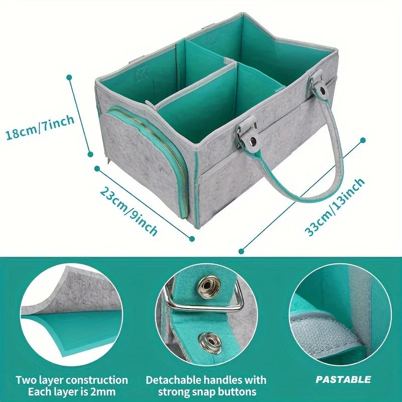 Baby Diaper Caddy Nursery Basket for Newborn Essentials