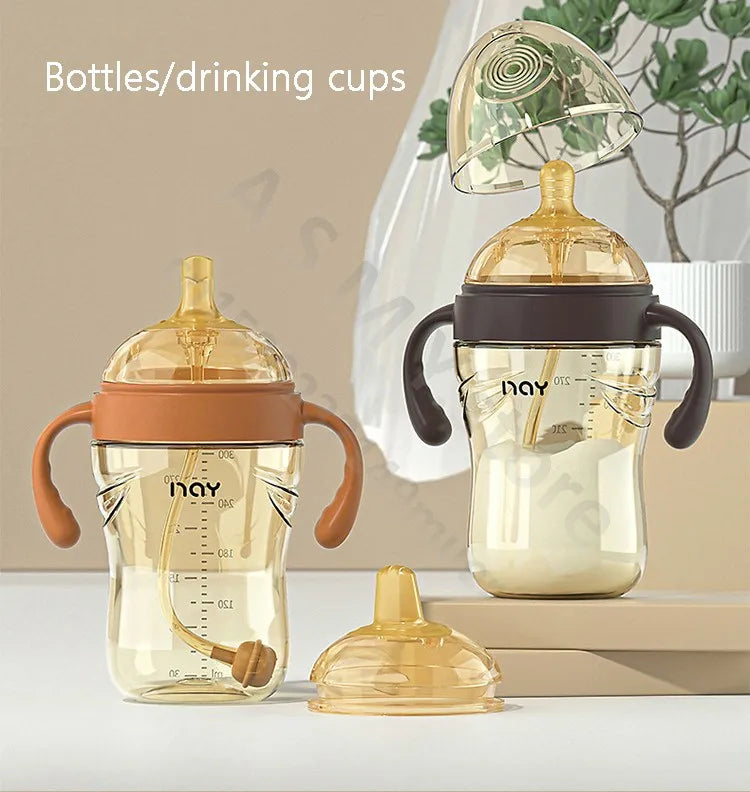 Wide Mouth Newborn Baby Bottle with Learning Nipple